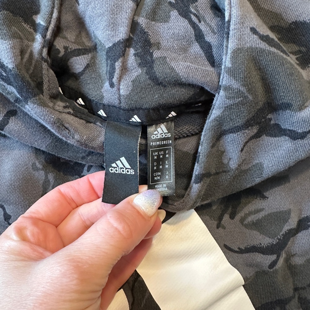 Adidas Gray Camouflage Hoodie - Picture 3 of 4